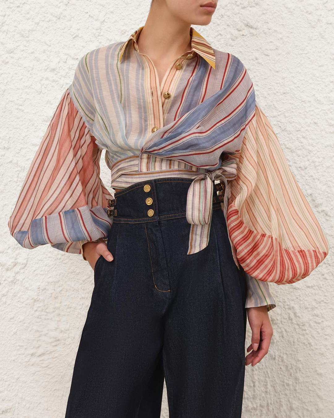 Rebellion Striped Blouse | Spliced Stripes
