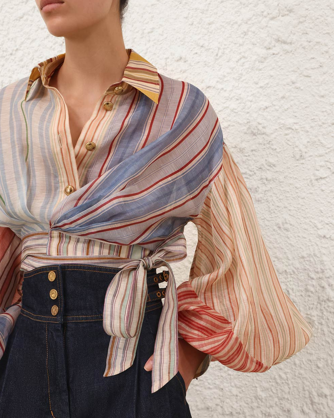 Rebellion Striped Blouse | Spliced Stripes