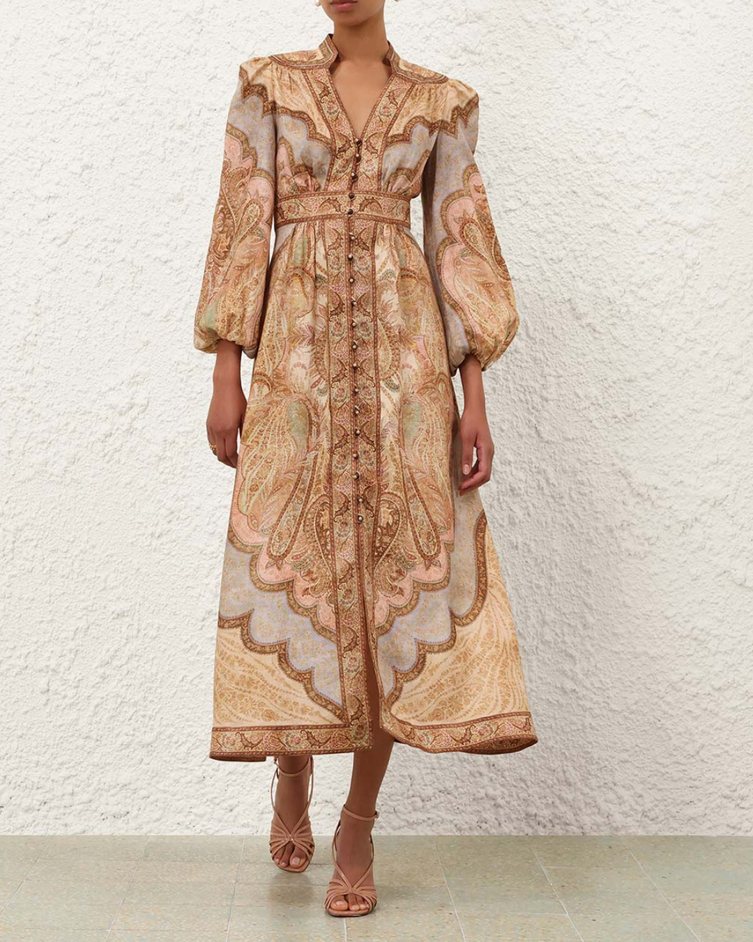 Wanderlust Plunge Midi Dress | Tapestry