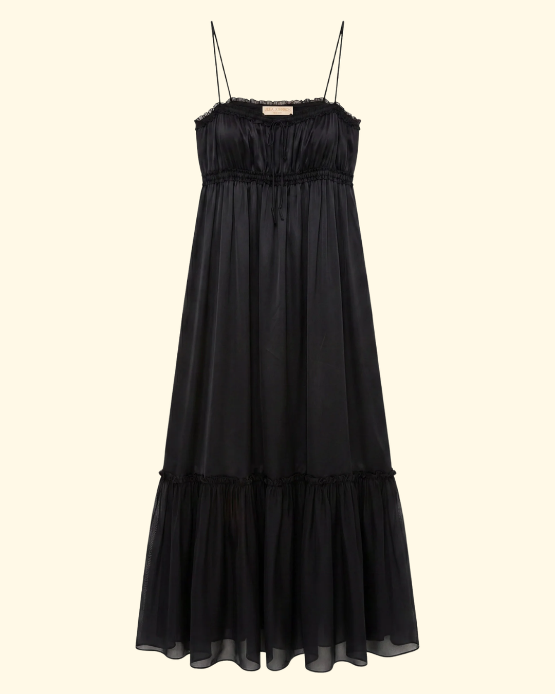 Marielle Cami Silk Dress | Noir