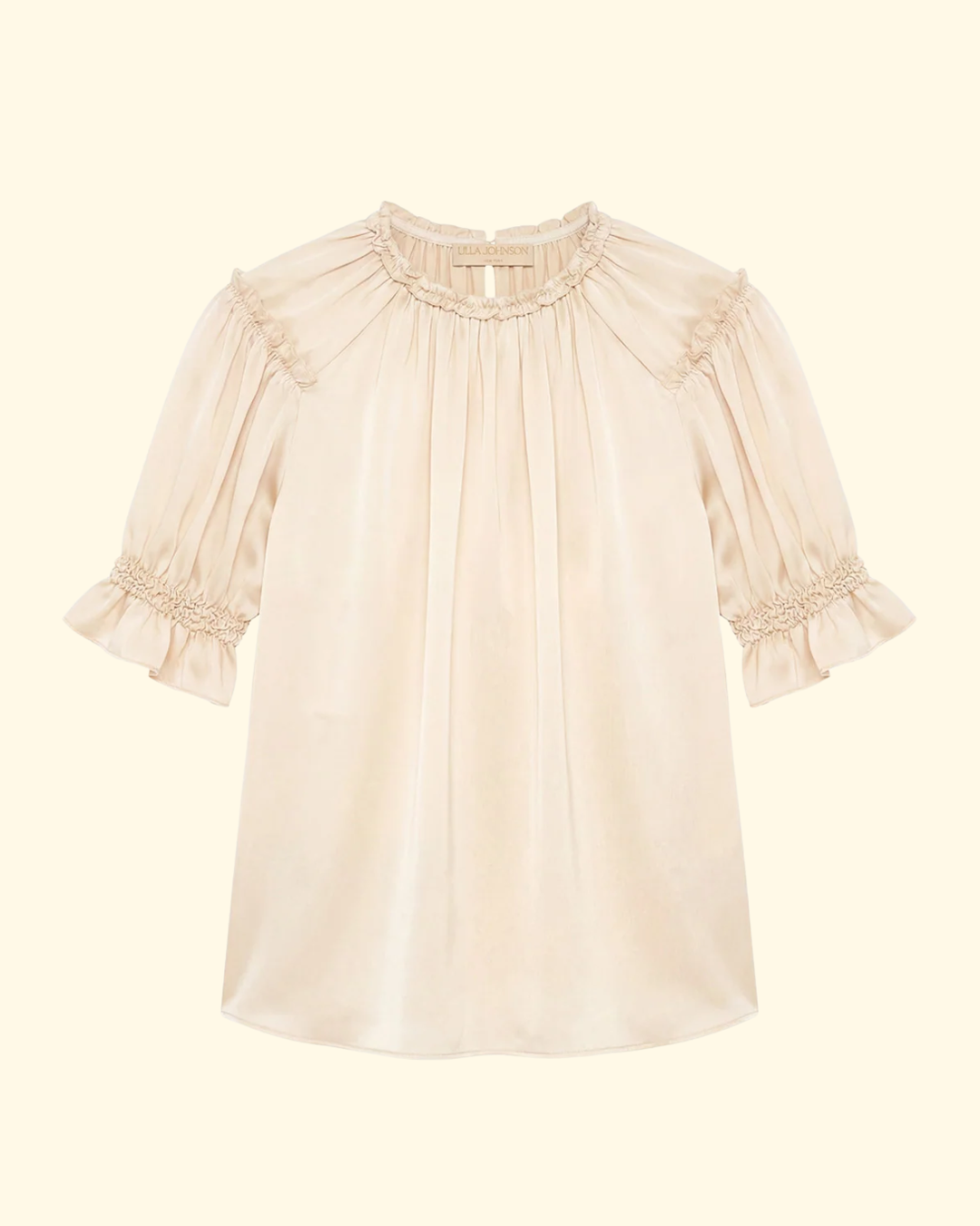 Alina SS Silk Top | Ivory