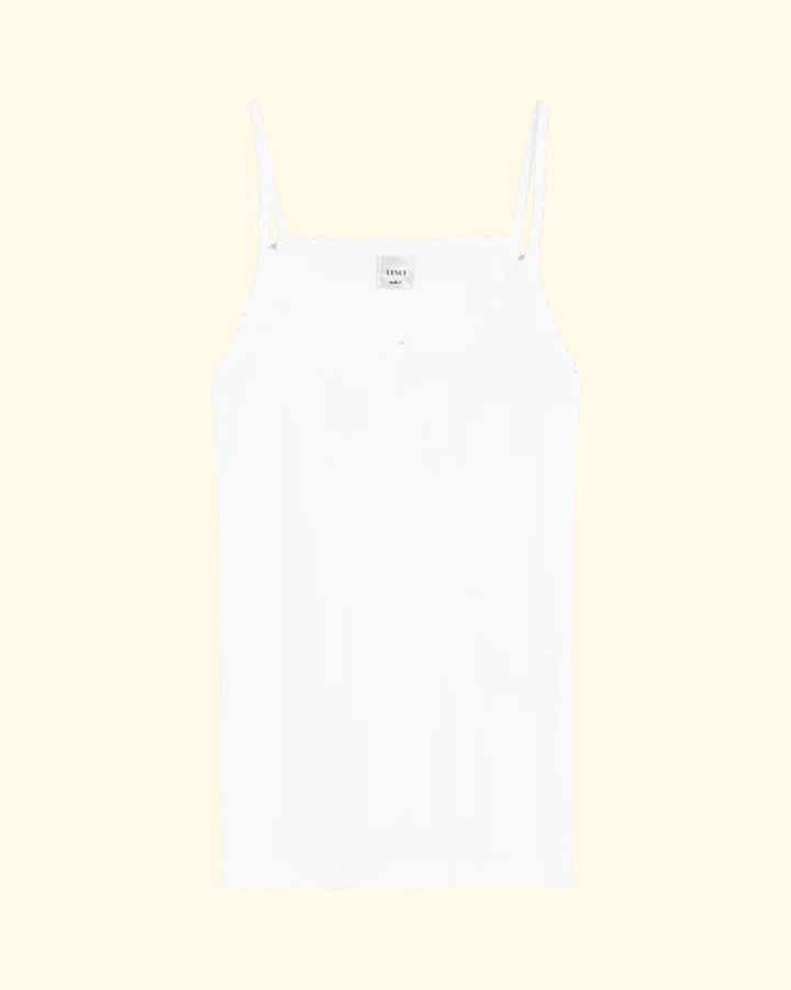 Pointelle Classic Tank Top | White