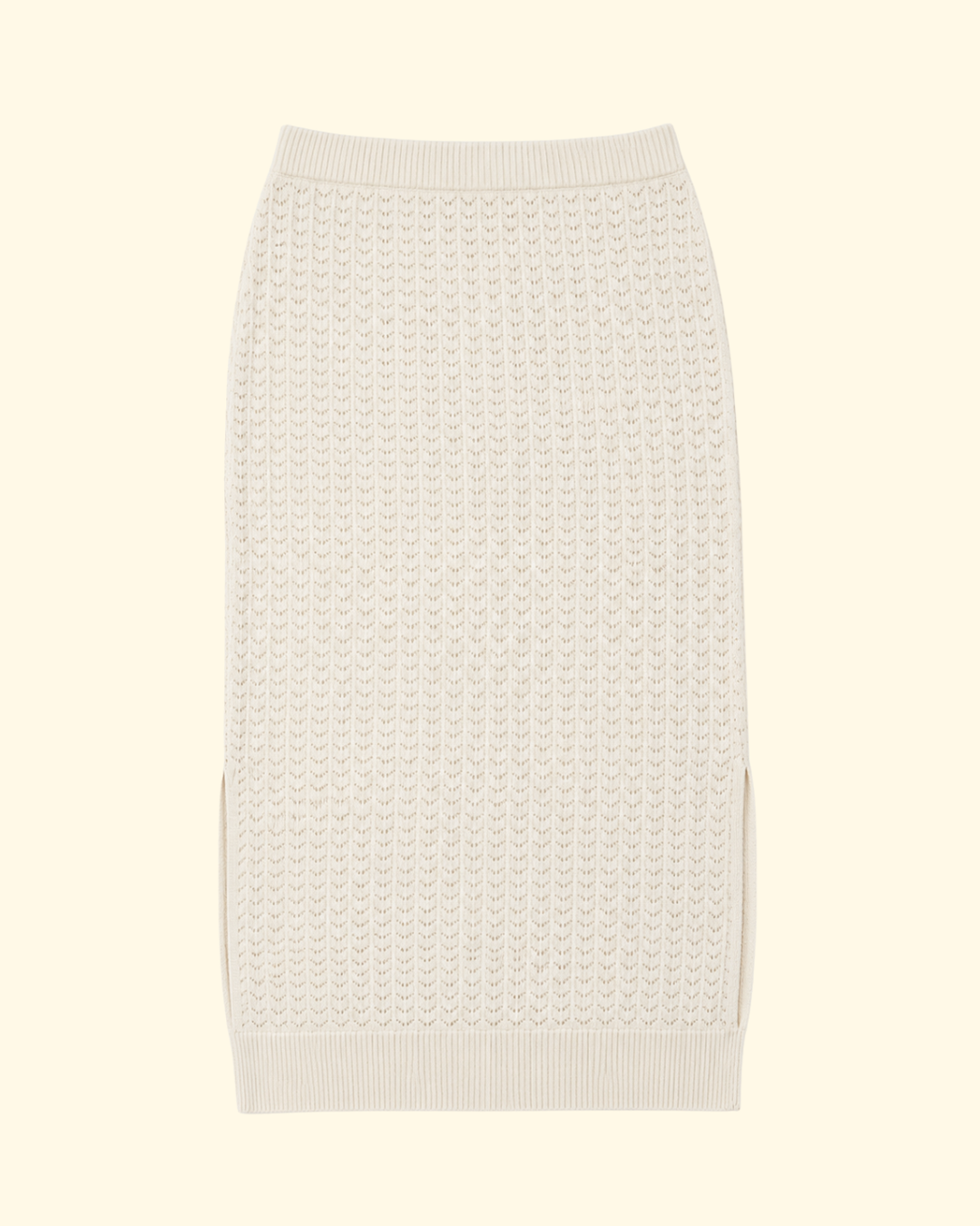 Blake Lace Knit Skirt | Cream