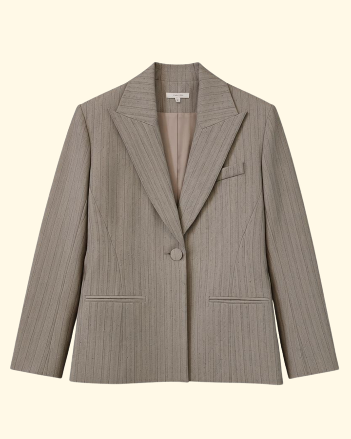 Curve Blazer | Pinstripe