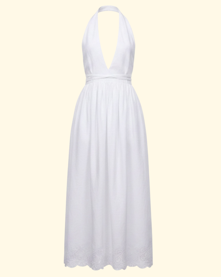 Grazia Linen Dress | White
