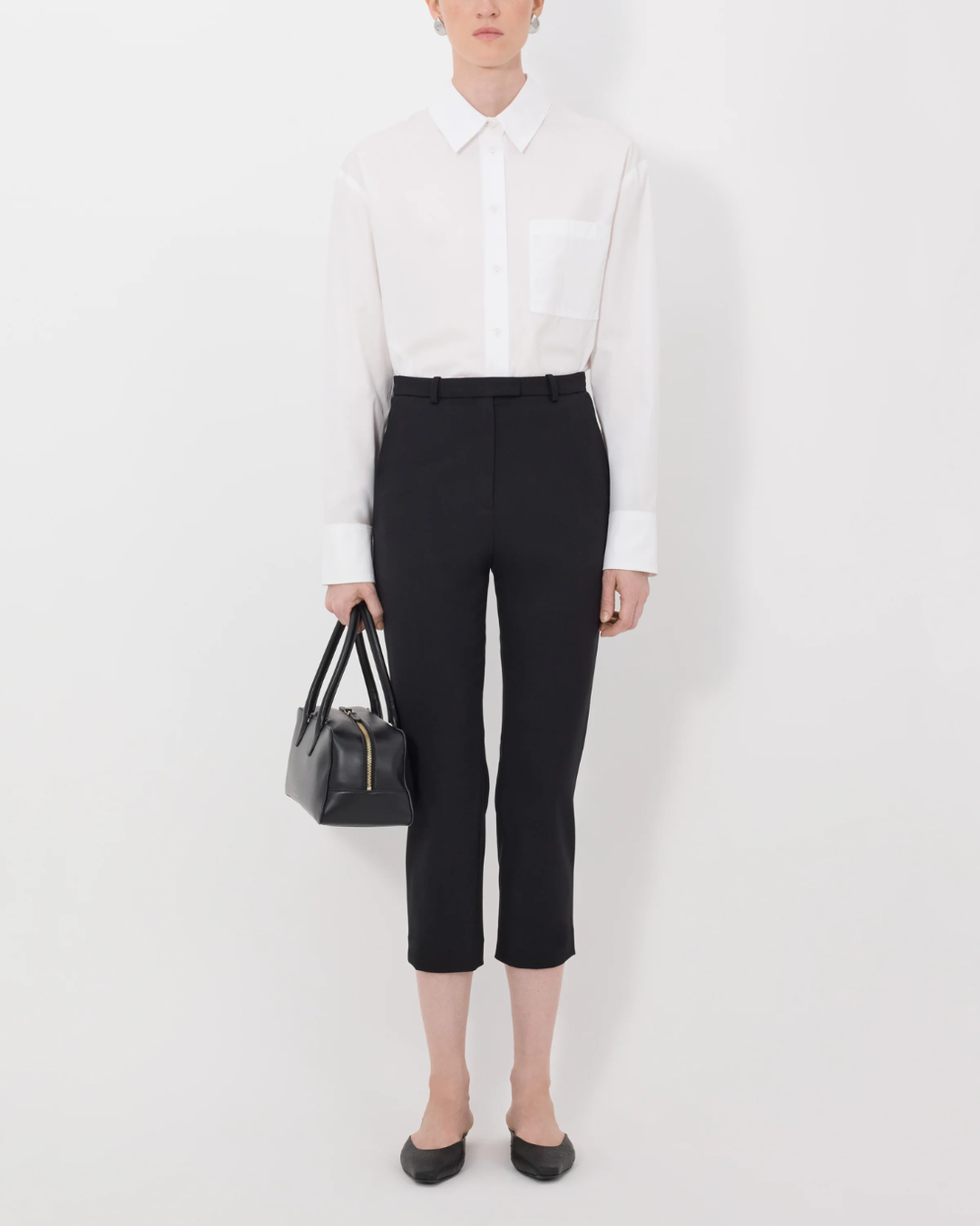 Carlo 3/4 Straight Leg Pant | Black