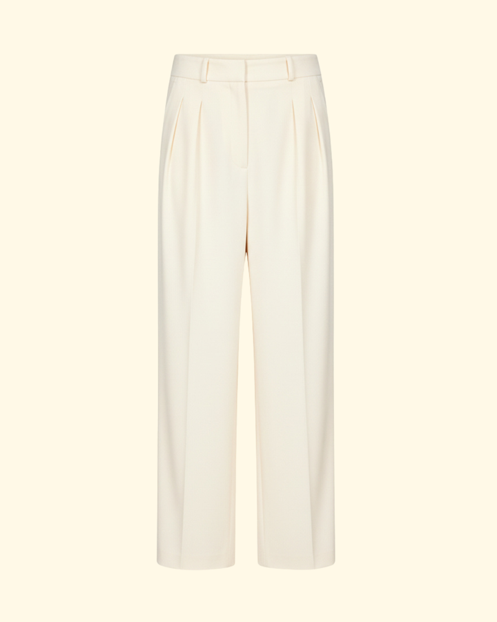 Alio Pleated Tailored Pant | Ivory