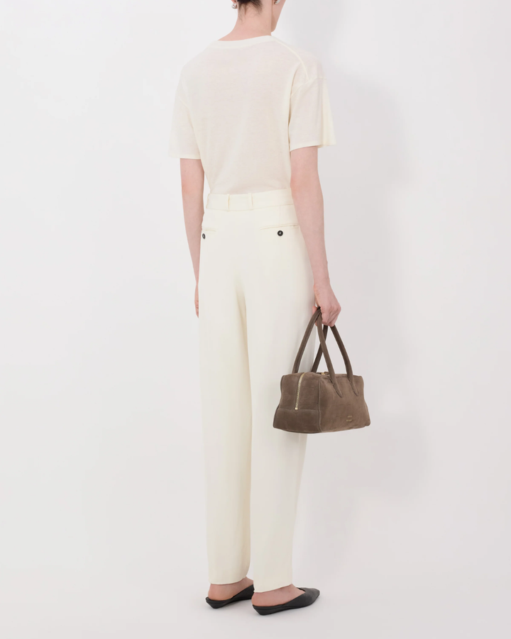 Alio Pleated Tailored Pant | Ivory
