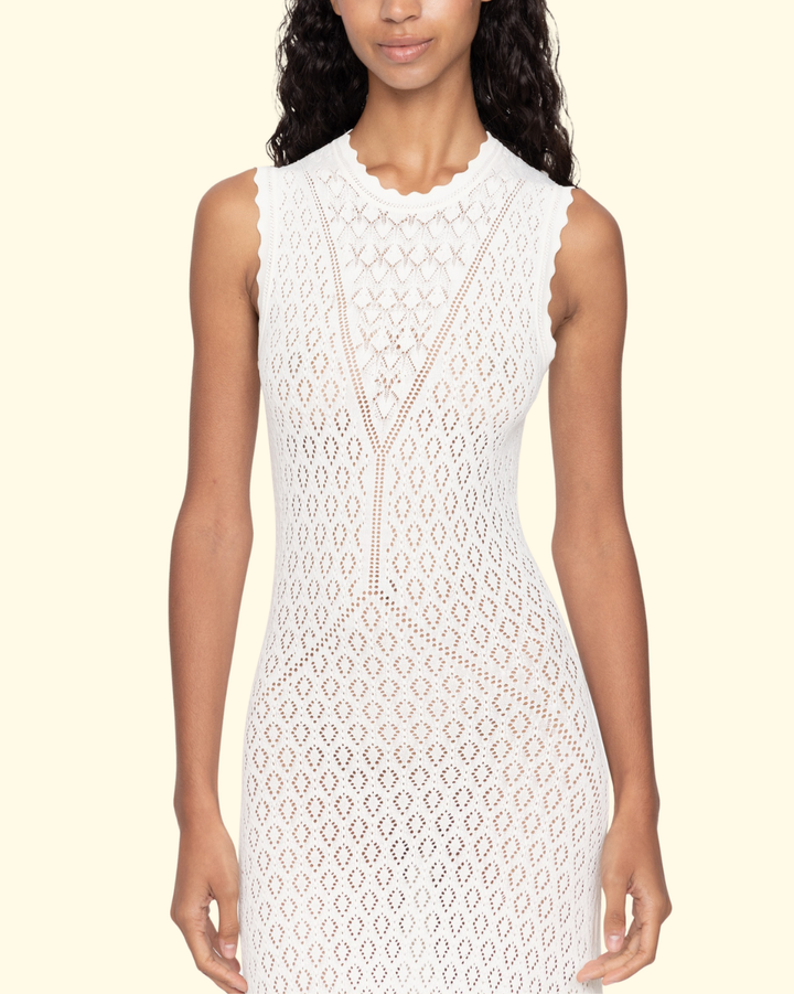 Georgia Knit Sleeveless Dress | Cream