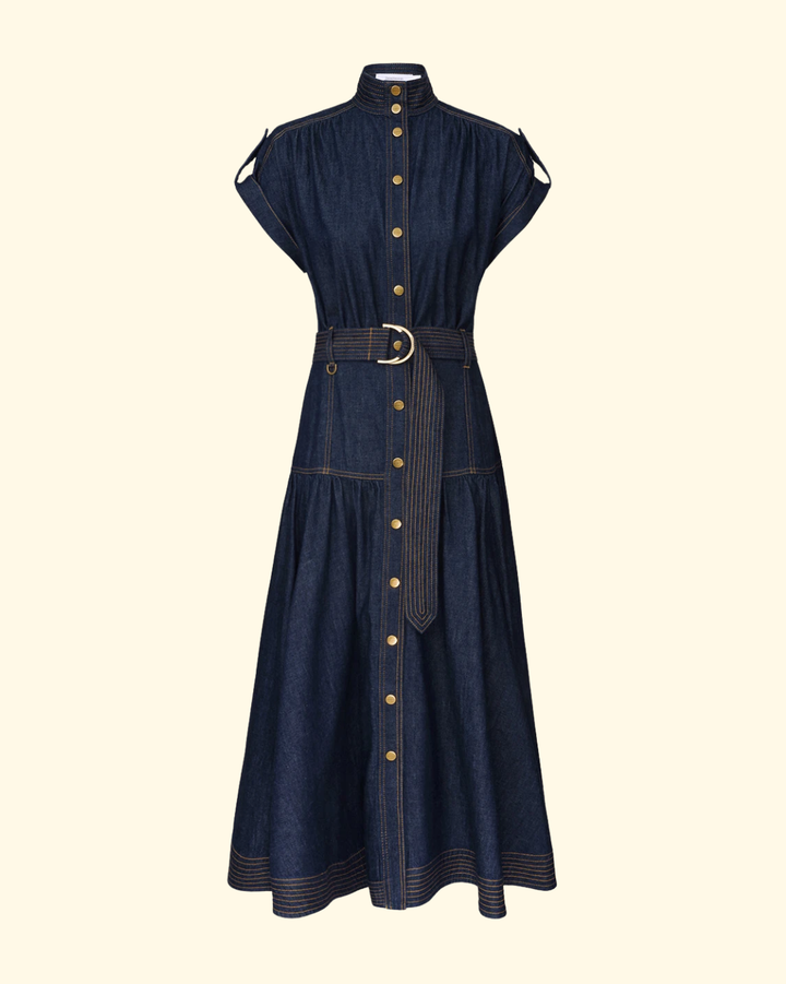 Denim Midi Dress | Harbour Blue