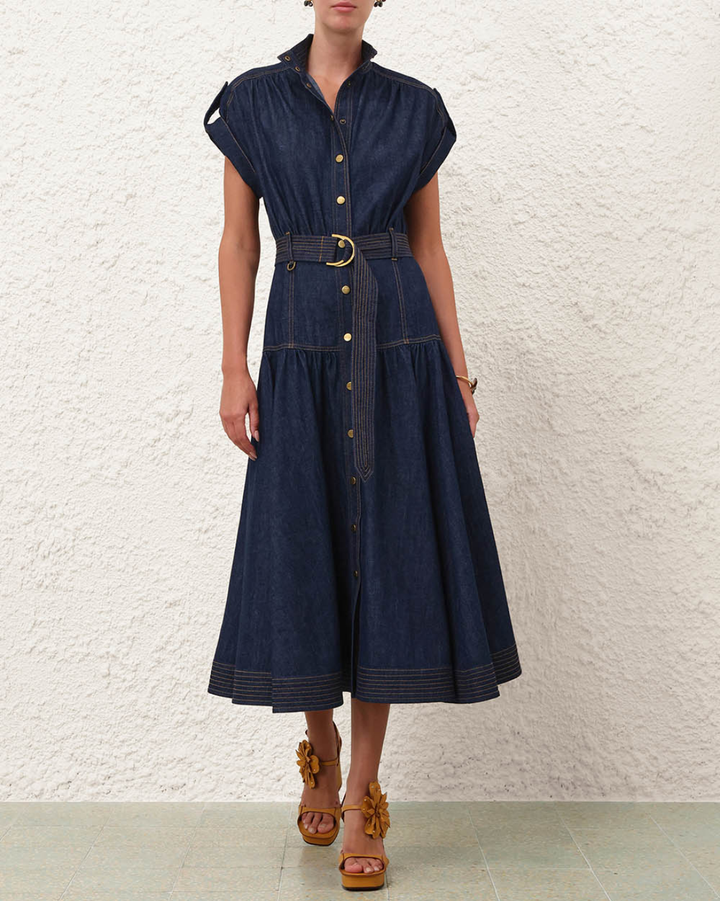 Denim Midi Dress | Harbour Blue