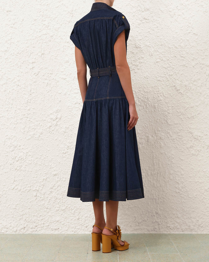 Denim Midi Dress | Harbour Blue