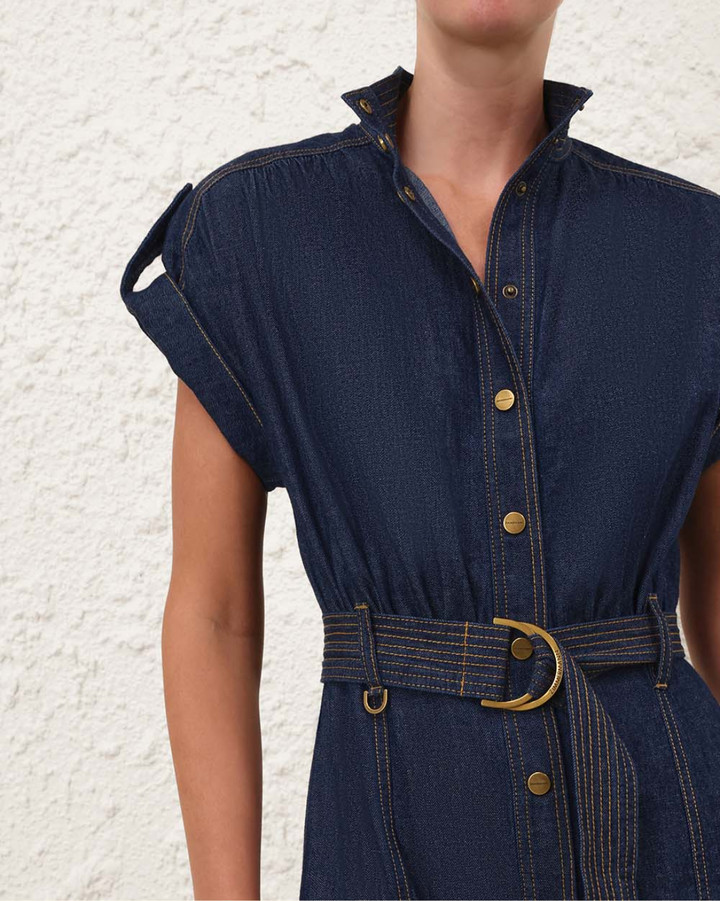 Denim Midi Dress | Harbour Blue