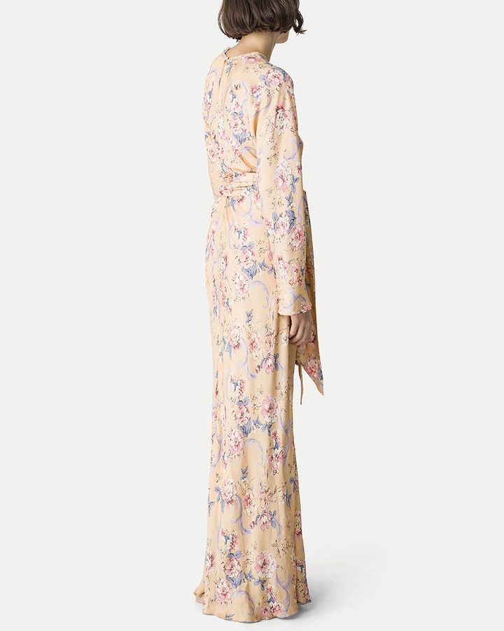 Fluid Sleeve Dress "Peonia My Love" | Peonia