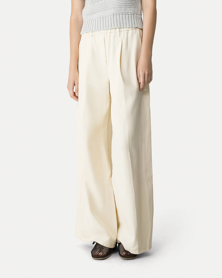 Fluid Cotton Twill Loose Pants | Beurre