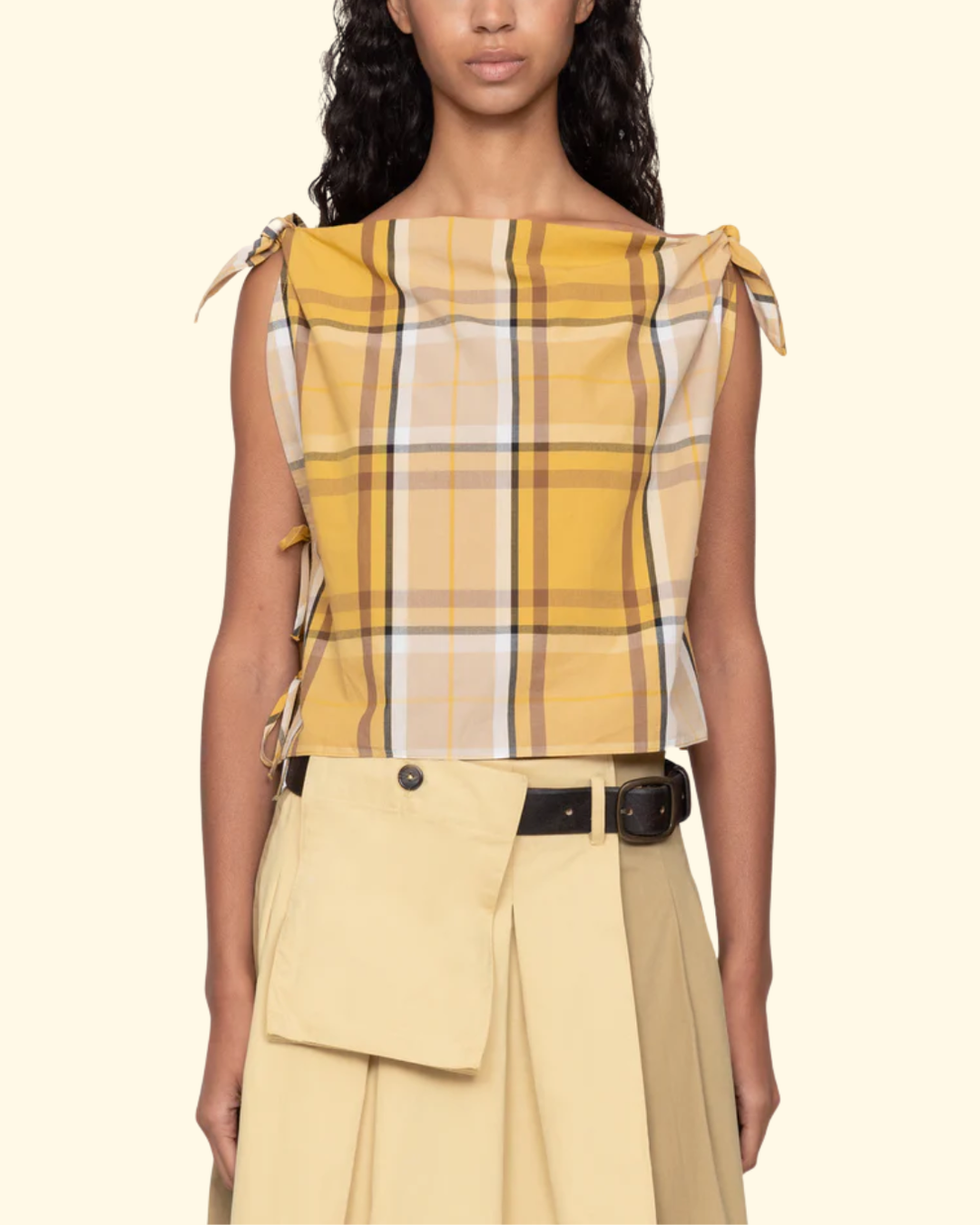 Copeland Plaid Top | Yellow