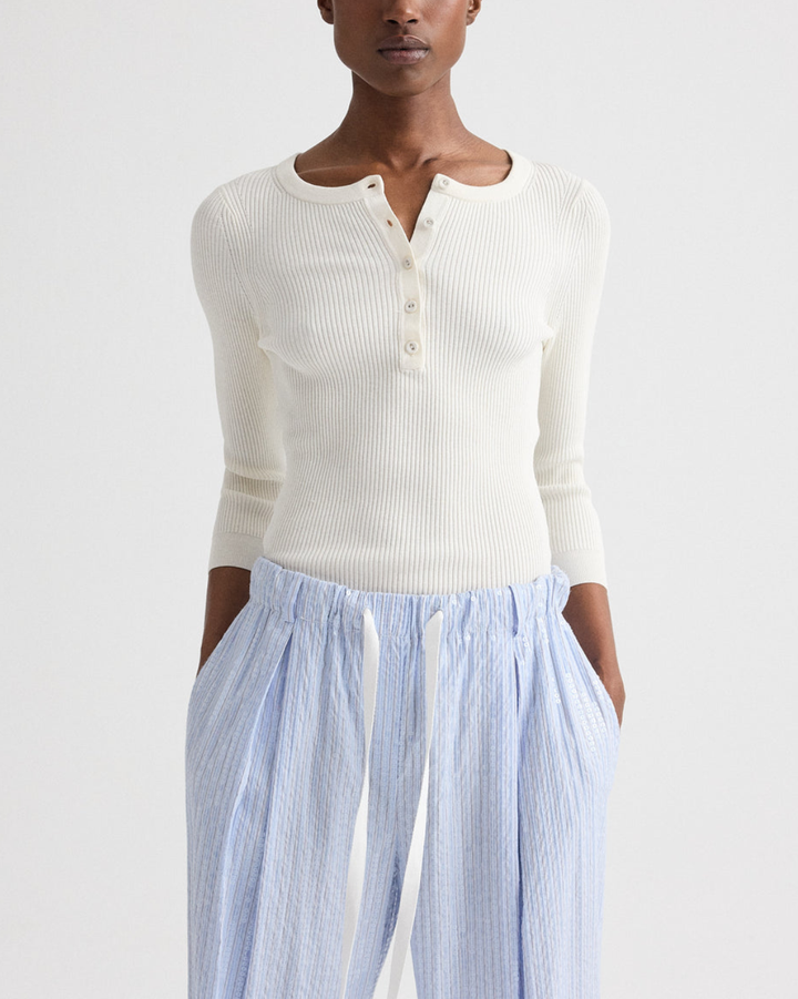 The Henley Top | Ivory