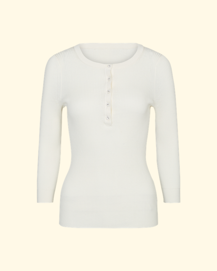 The Henley Top | Ivory