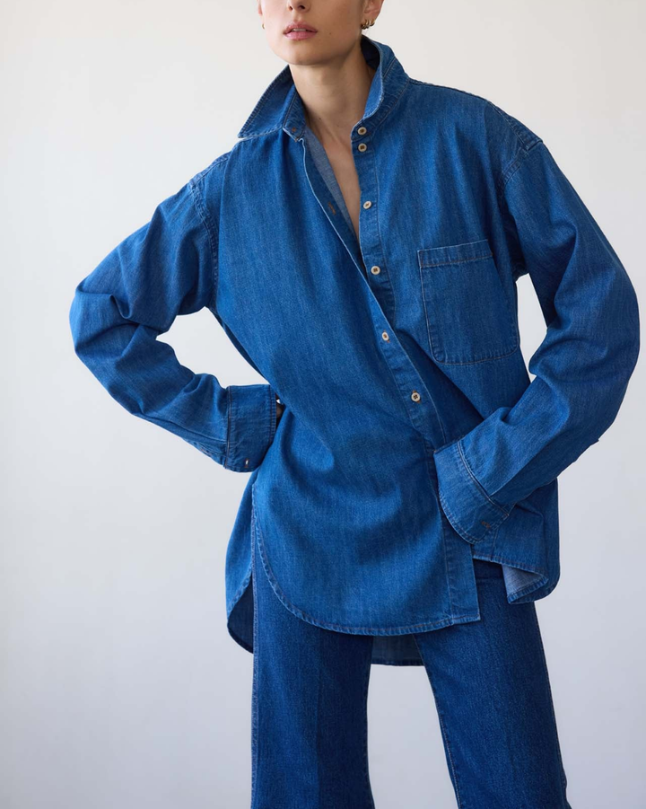 The Essential Shirt | Farrah Indigo