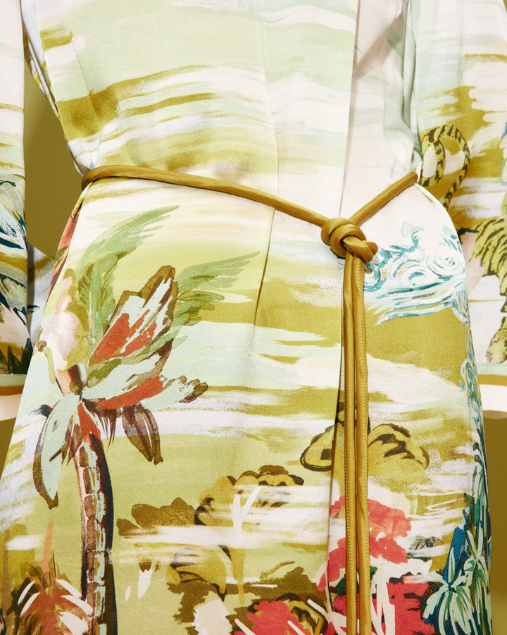 Jungle Boogie Silk Midi Dress | Multi