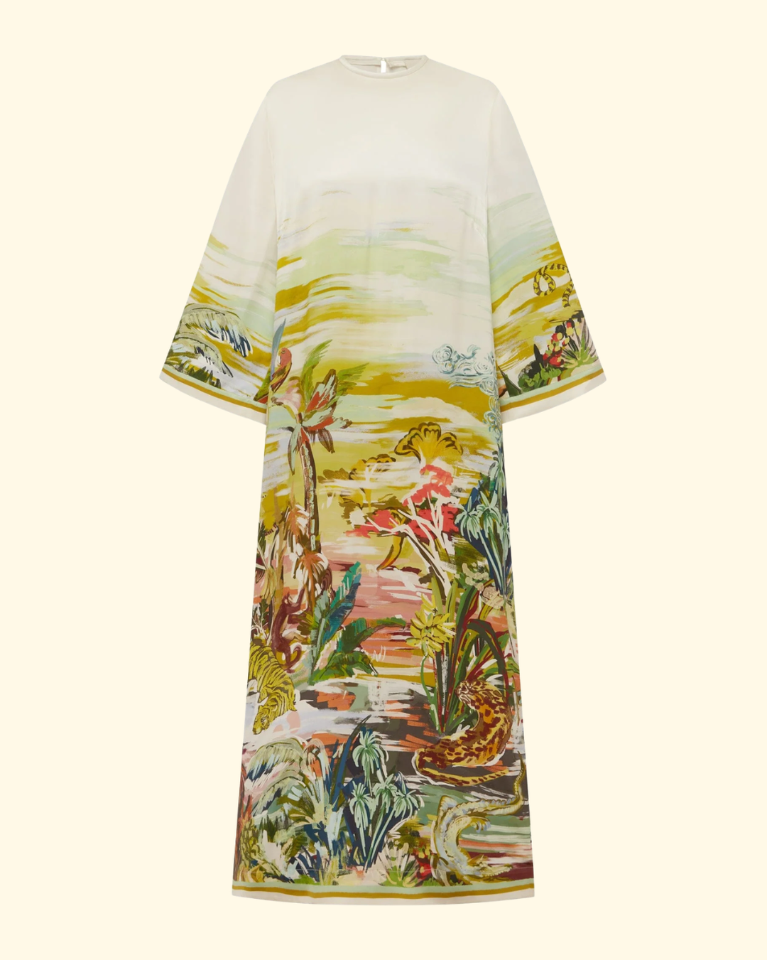 Jungle Boogie Silk Midi Dress | Multi