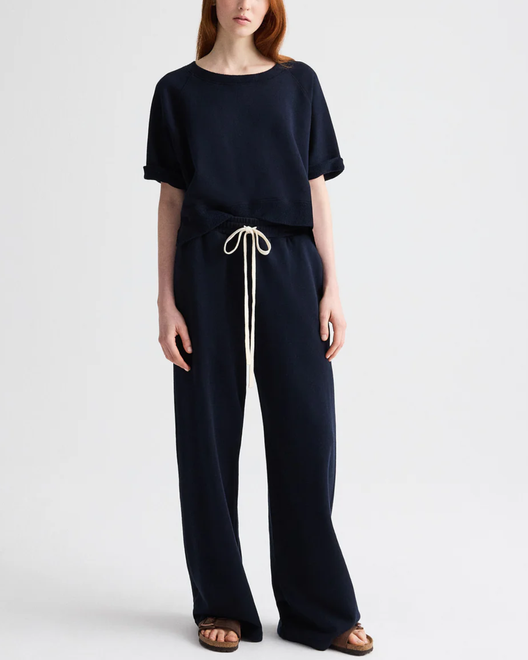 Slouchy Rolled Tee | Midnight