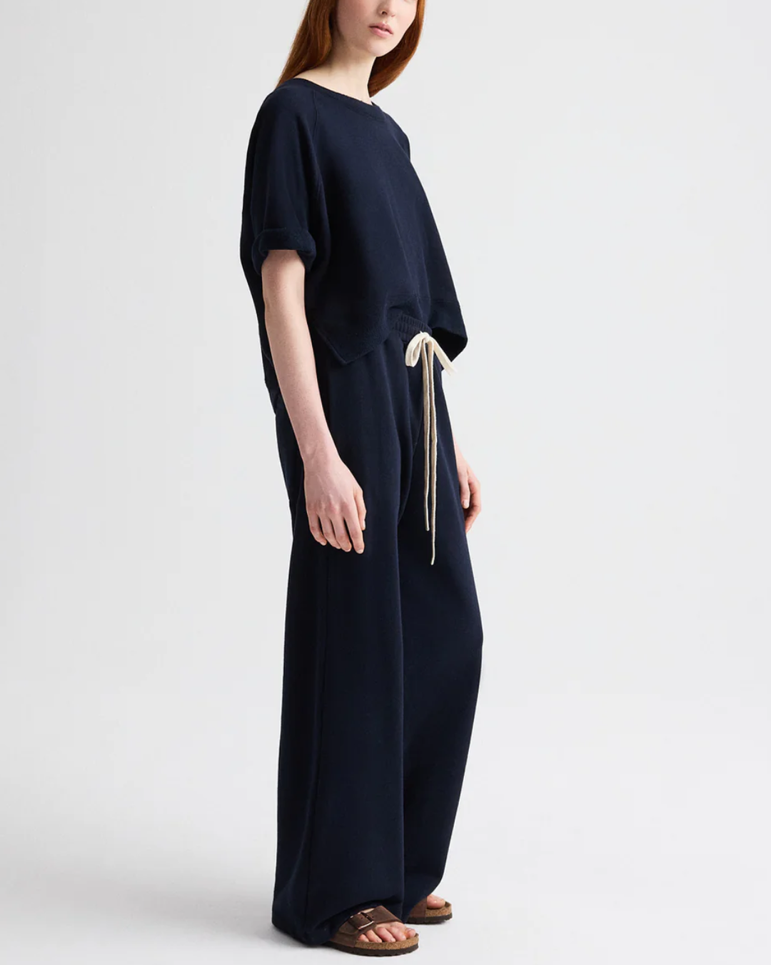 Slouchy Rolled Tee | Midnight