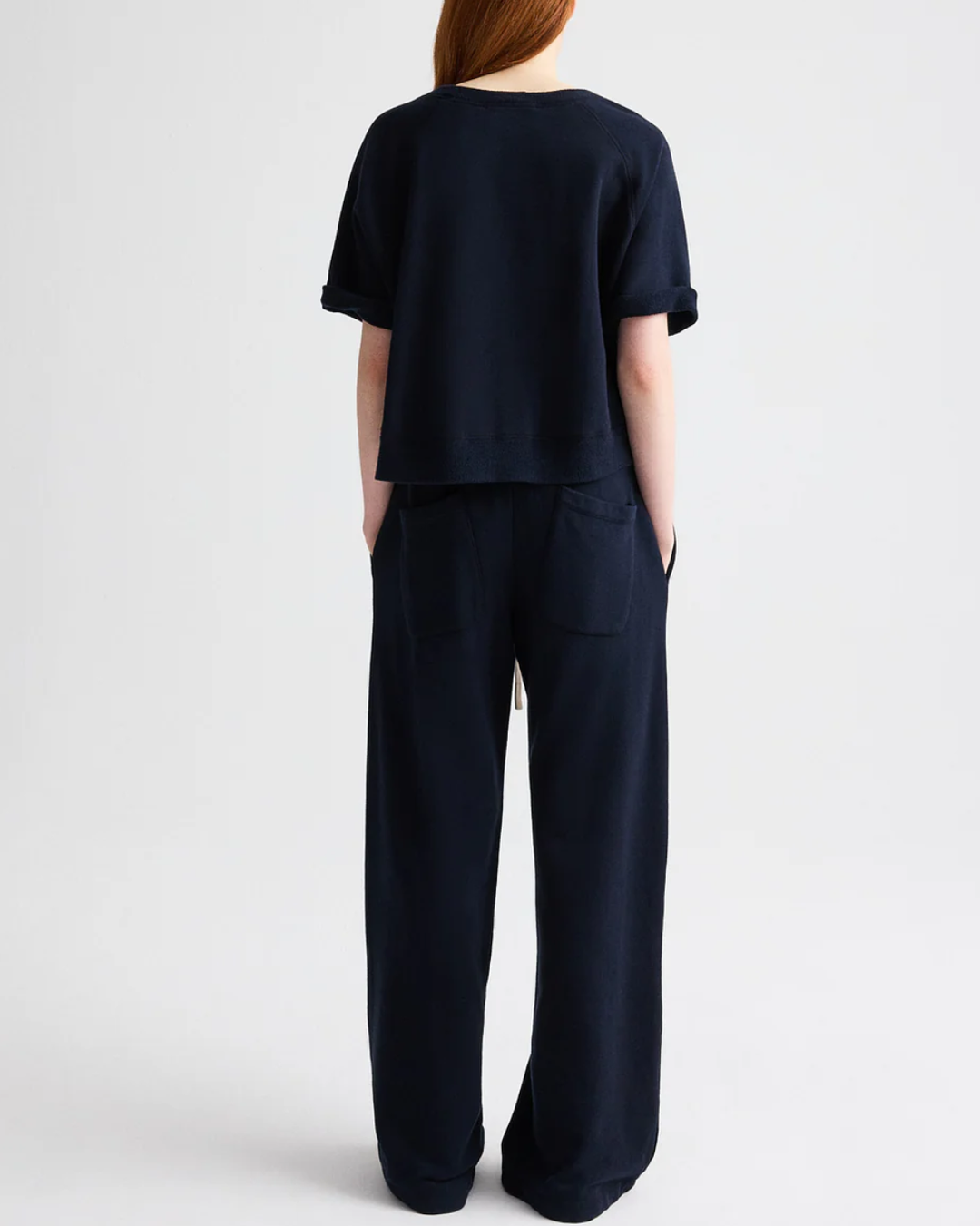 Slouchy Rolled Tee | Midnight