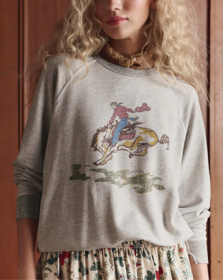 The College Sweatshirt W/Rider Graphic | Soft Heather