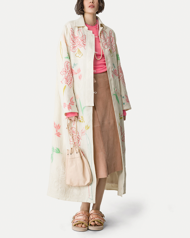 Elegant Coat Iris Velvet | Rainbow