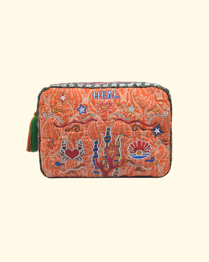 Aura Big Pouch | Green/Orange