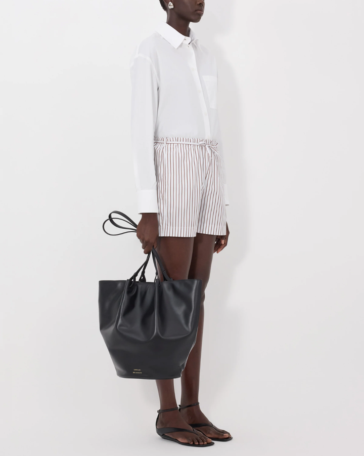 Lory Drawstring Short | Dark Red/ Light Blue