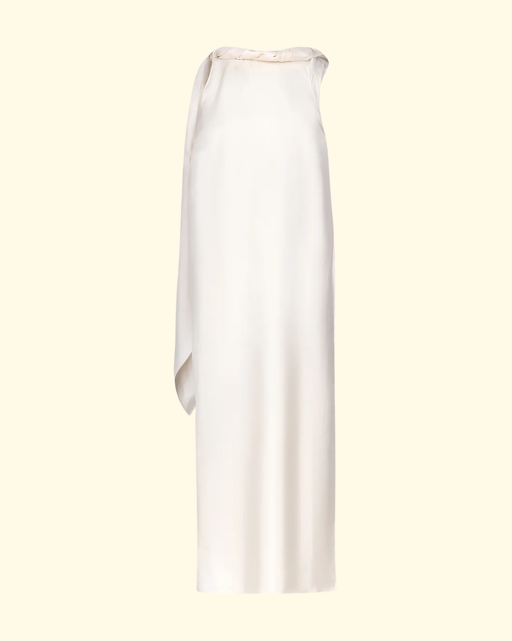 Susan Twisted Collar Dress | Ivory