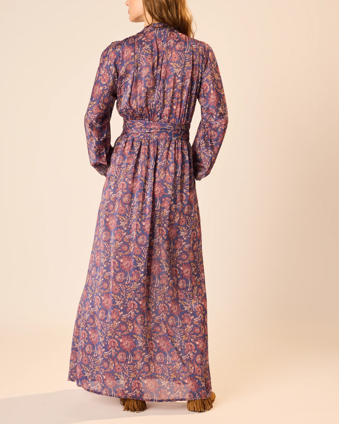 Nico L/S Maxi W/ Sash | Artichoke Mariner