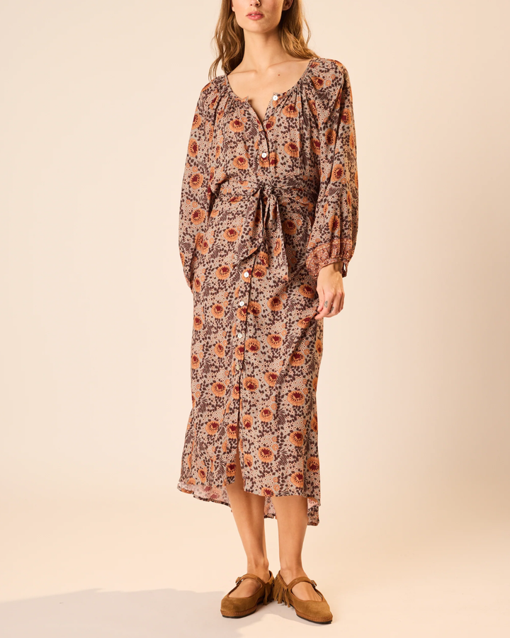 Alex Midi W/ Sash | Vintage Flowers