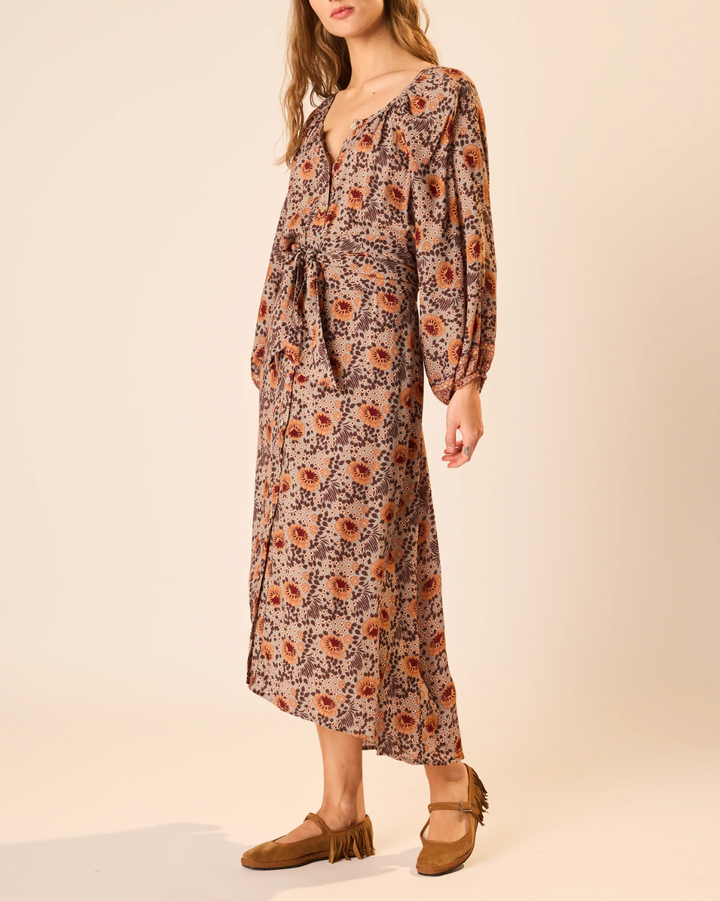 Alex Midi W/ Sash | Vintage Flowers