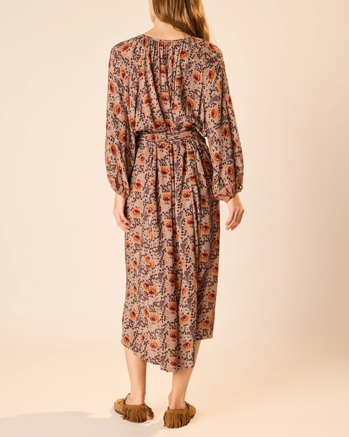 Alex Midi W/ Sash | Vintage Flowers