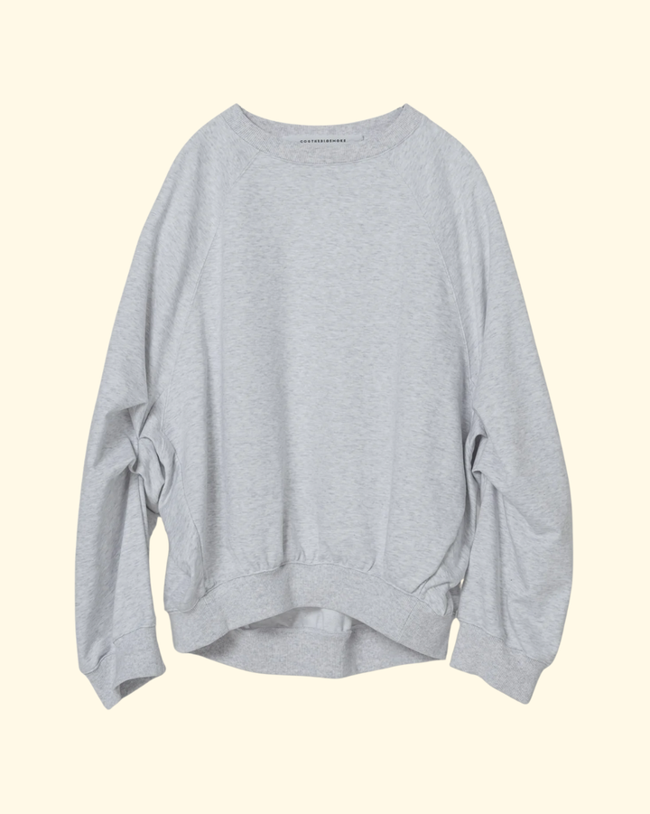 Leila Wide Cuff Sweat Shirt | Ice Grey