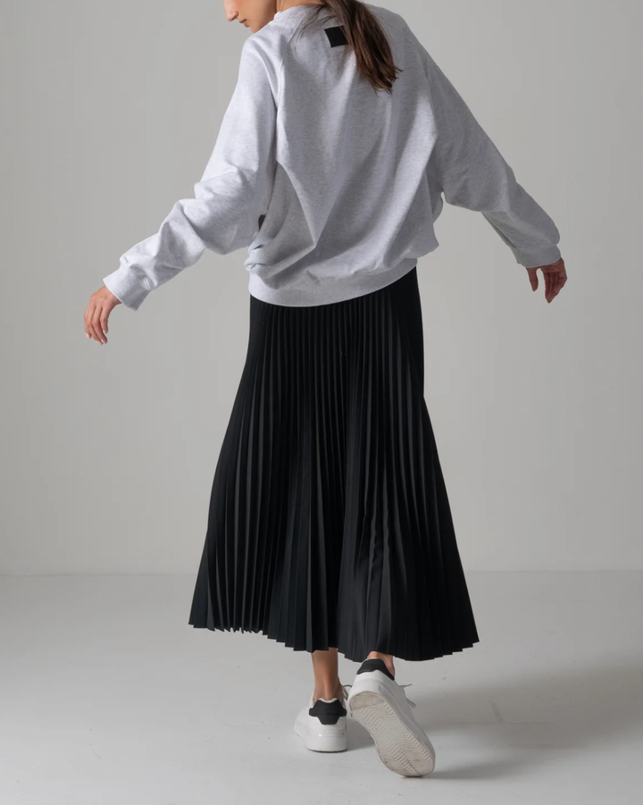 Leila Wide Cuff Sweat Shirt | Ice Grey