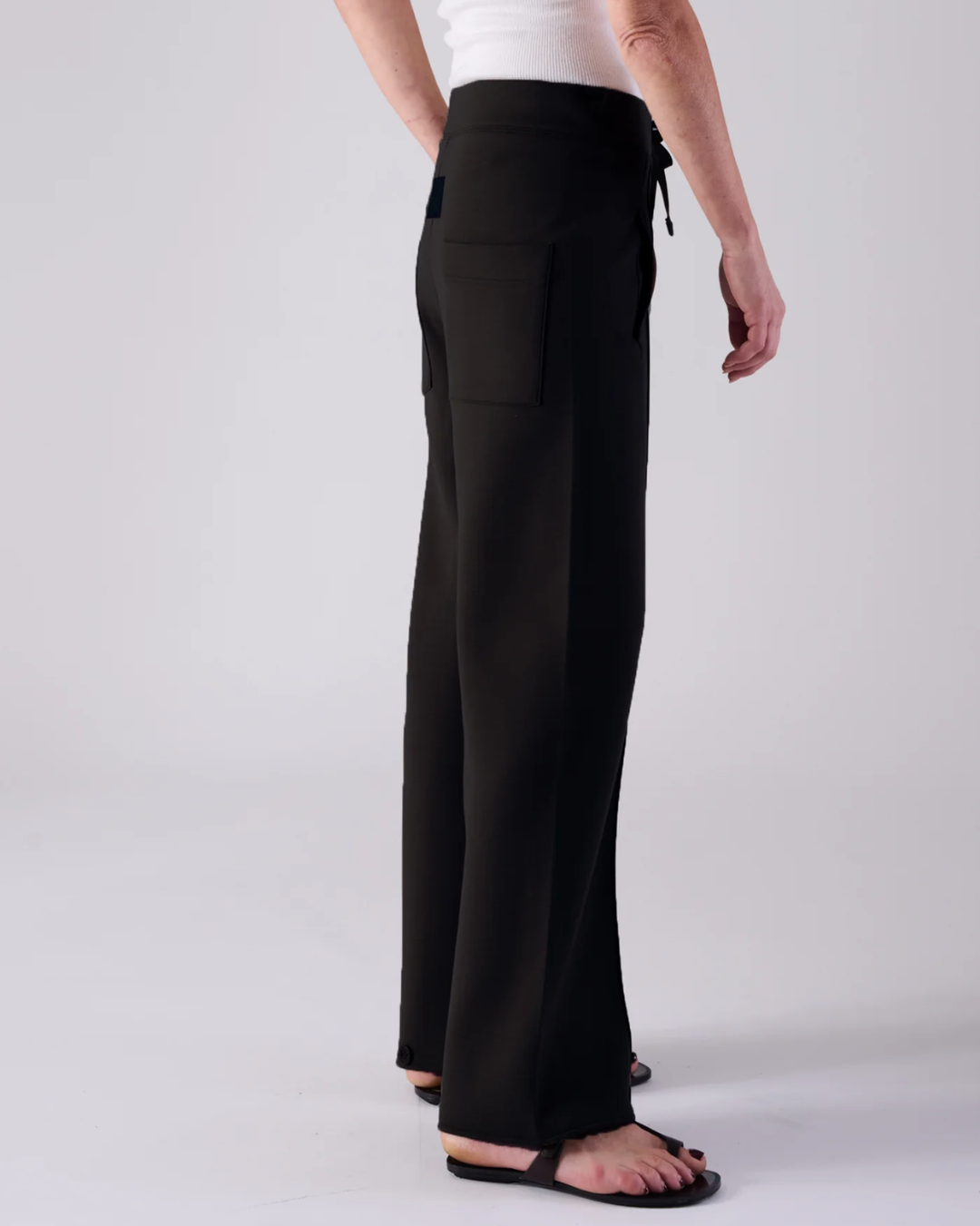 Galaxy Semi Wide Trousers | Black