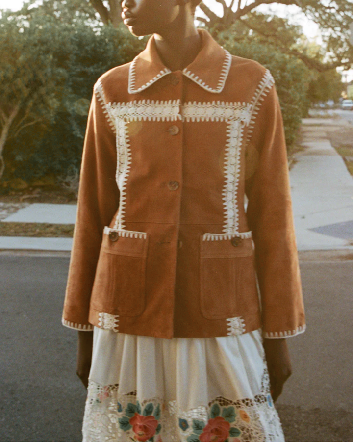 Irena Suede Jacket | Camel