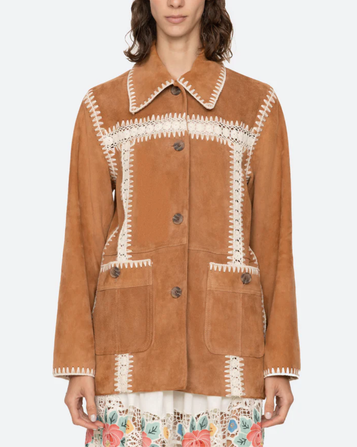 Irena Suede Jacket | Camel