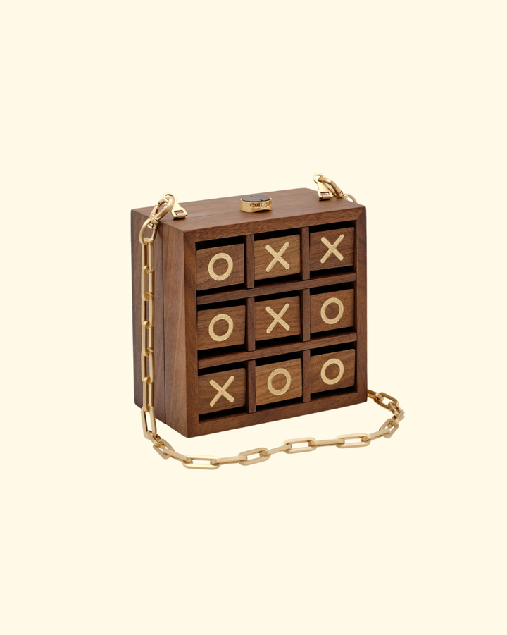 Tic Tac Toe Clutch | Walnut