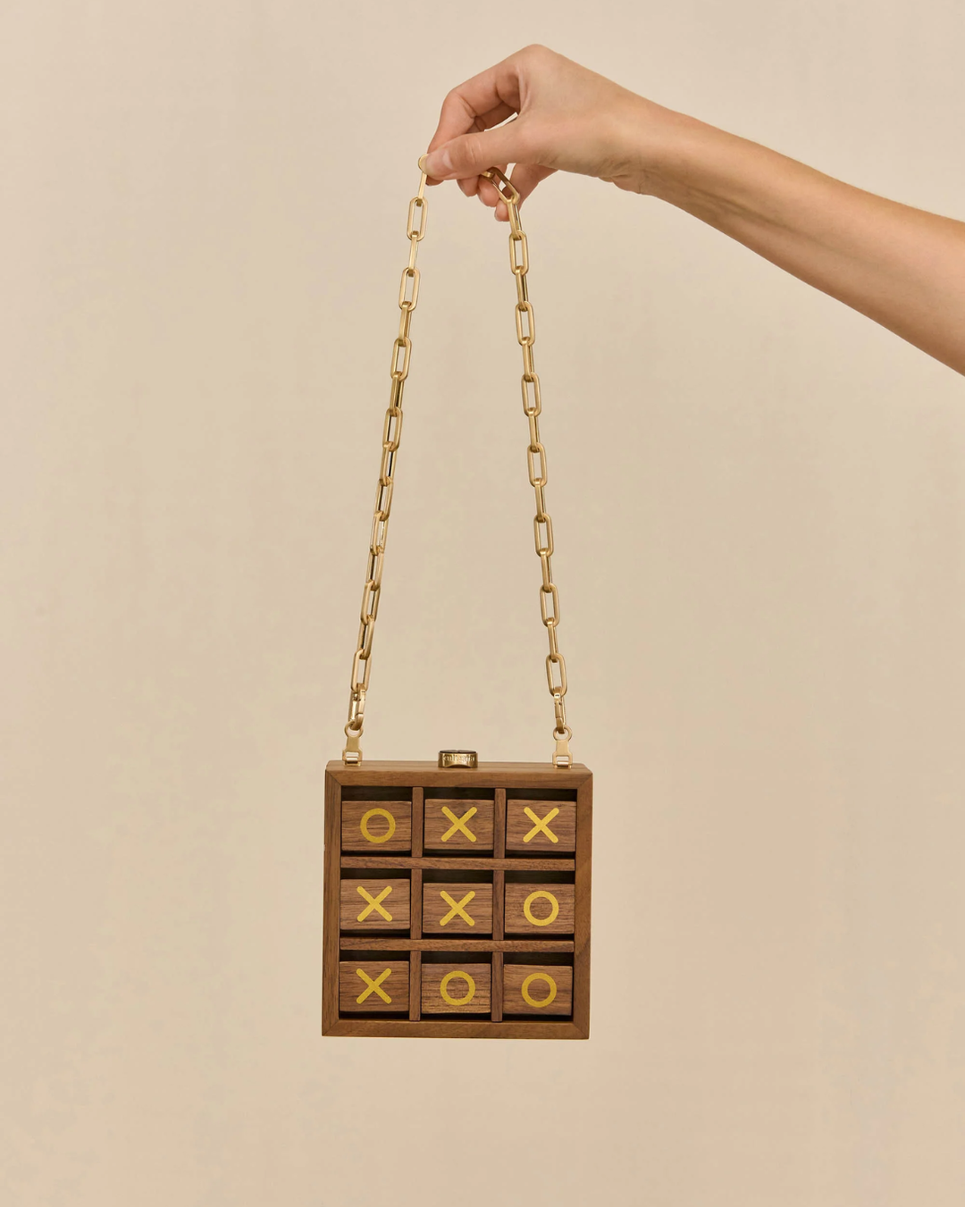 Tic Tac Toe Clutch | Walnut