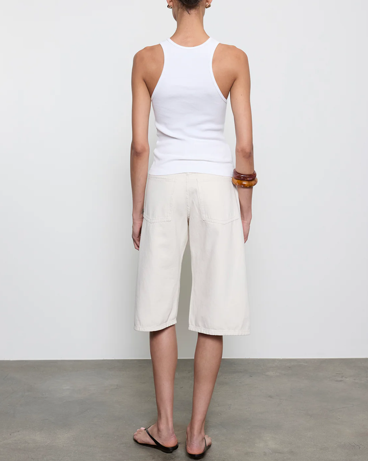 Cotton Rib Boy Tank | White