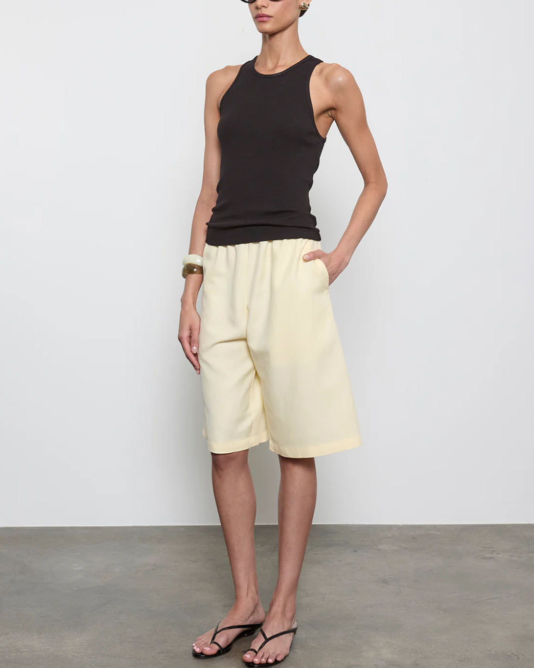 Cotton Rib Boy Tank | Black