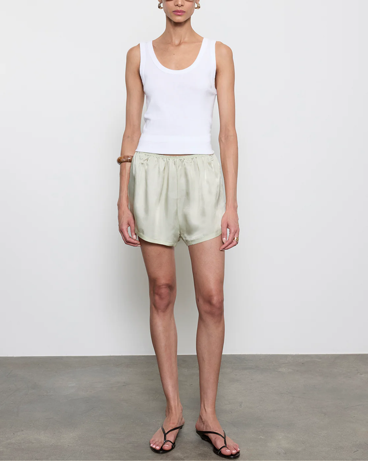 Supima Baby Rib Tank | White