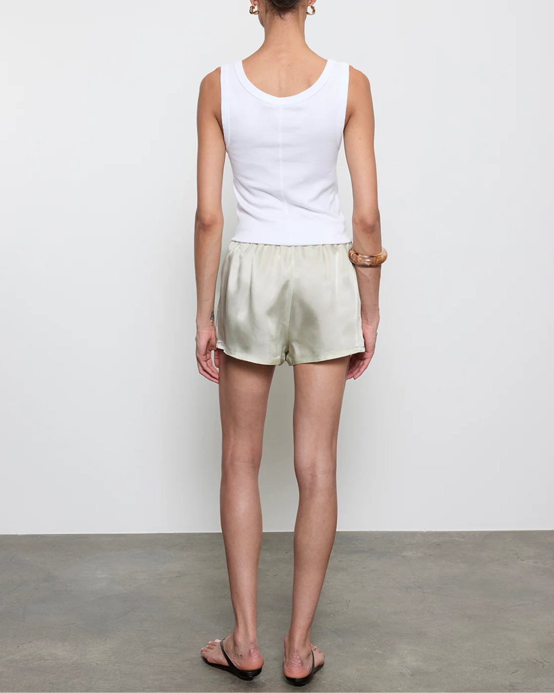 Supima Baby Rib Tank | White