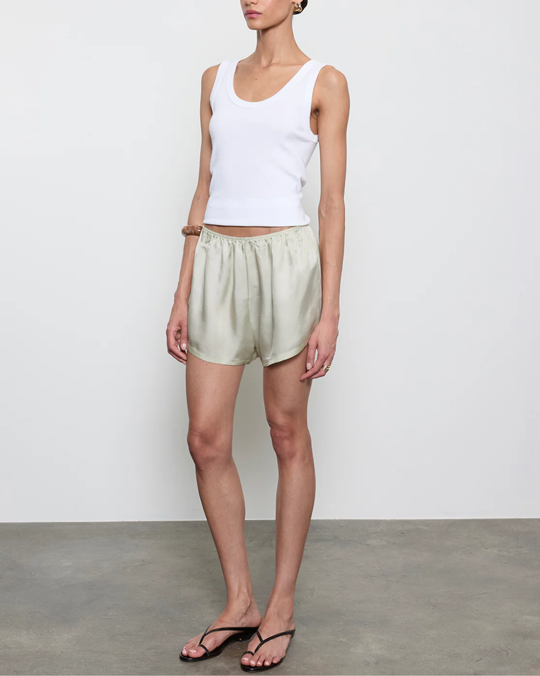 Supima Baby Rib Tank | White