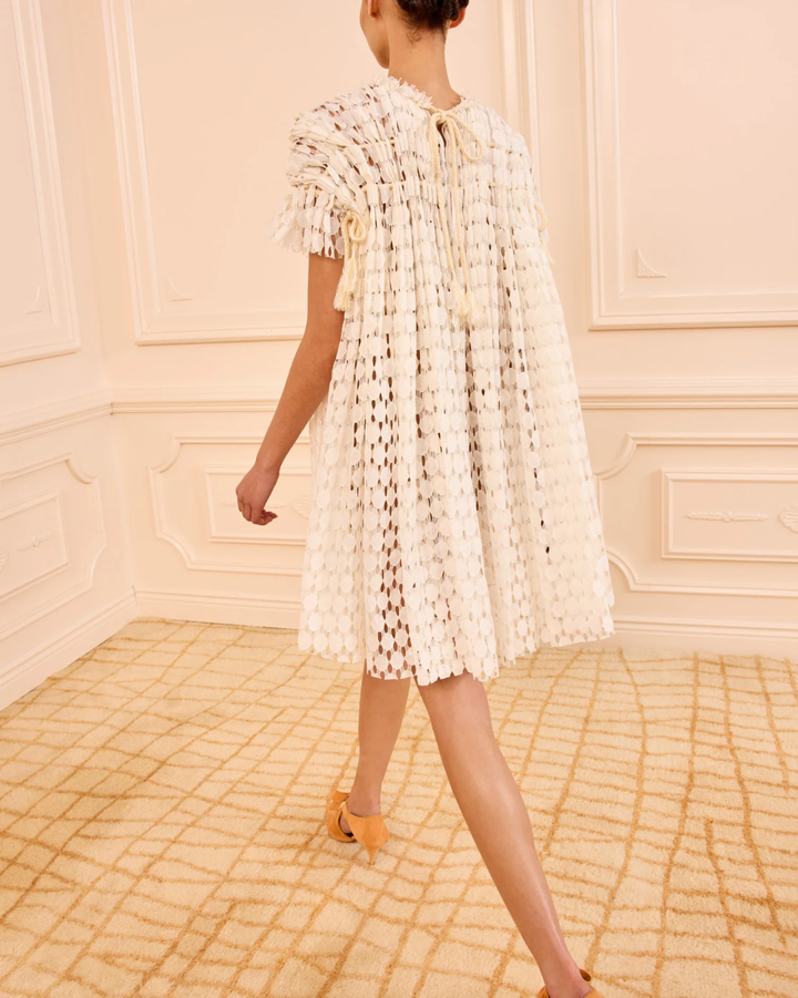 Layla Lace Mini Dress | Chalk